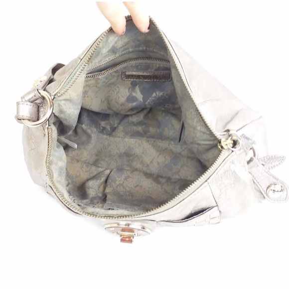 Elliott Lucca Woven Silver Metallic Crossbody Bag - Picture 6 of 8